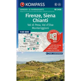 WK 2458 Firenze, Siena, Chianti 1:50.000