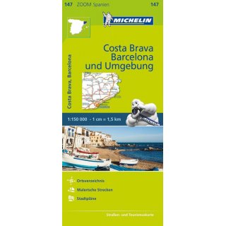 Costa Brava, Barcelona und Umgebung 1:150.000