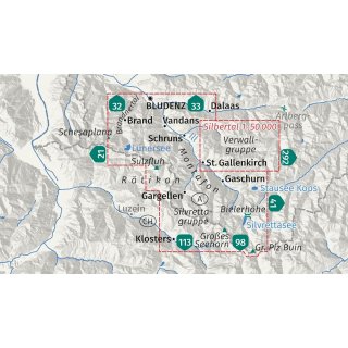 WK  032 Montafon, Brandnertal 1:25.000