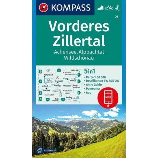 WK   28 Vord. Zillertal/Alpbach/Rofan/Wildschönau 1:50.000