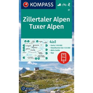 WK   37 Zillertaler Alpen/Tuxer Alpen 1:50.000