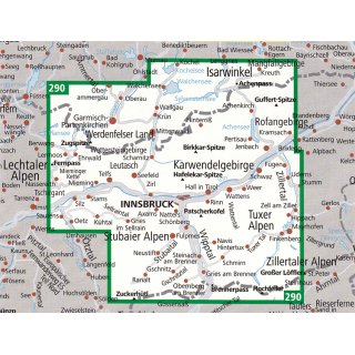 WK  290 Rund um Innsbruck 1:50.000
