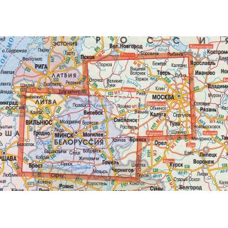 Russland/Weirussland (Blatt 10) - Moskau bis Brest 1:700.000