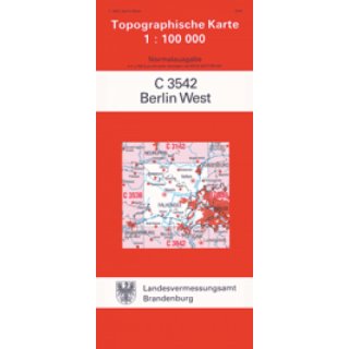 Topographische Karte Brandenburg 1:100.000