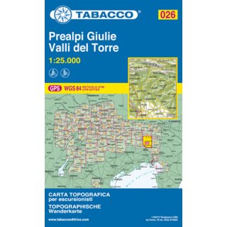 026 Prealpi Giulie/Valli del Torre  1:25.000