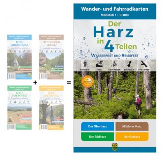 Der Harz in 4 Teilen 1:30.000