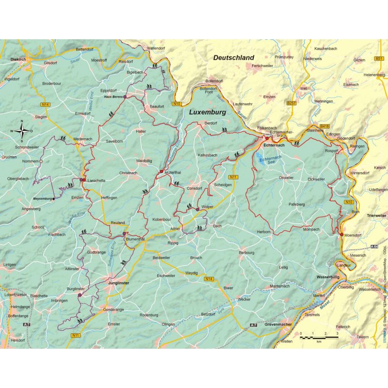 Luxemburg Mullerthal Trail Wanderfuhrer Landkartenschropp De Online Shop