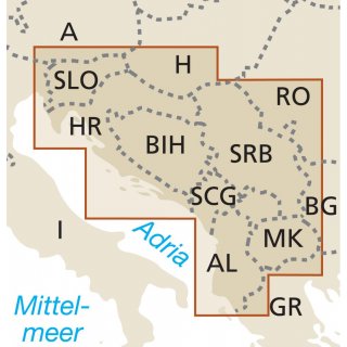 Balkanregion, westlich 1:725.000