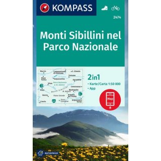 WK 2474 Monti Sibillini nel Parco Nazionale 1:50.000