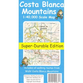Costa Blanca Mountains 1:40.000