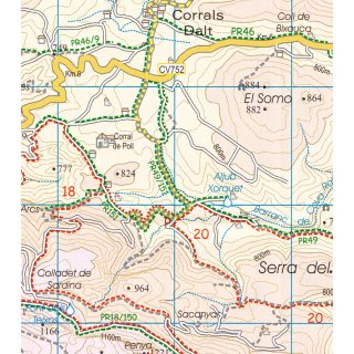 Costa Blanca Mountains 1:40.000