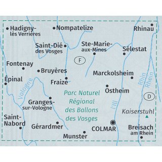 WK 2221 Elsass, Vogesen Mitte (Karten-Set) 1:50.000