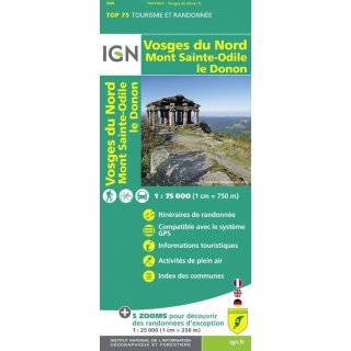 27 Vosges du Nord/Mont Sainte-Odile/Le Donon 1:75.000