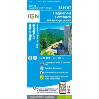 3814 ET Haguenau, Lembach 1:25.000