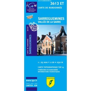 3613 ET Sarreguemines, Vallee de la Sarre 1:25.000