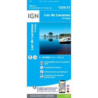 1336 ET Lac de Lacanau, Le Porge 1:25.000