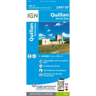 2347 OT Quillan, Alet-Les-Bains 1:25.000