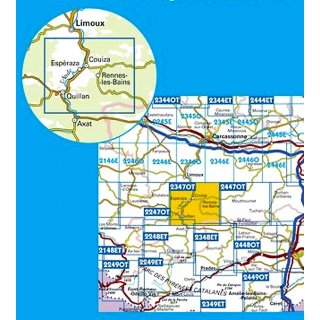 2347 OT Quillan, Alet-Les-Bains 1:25.000