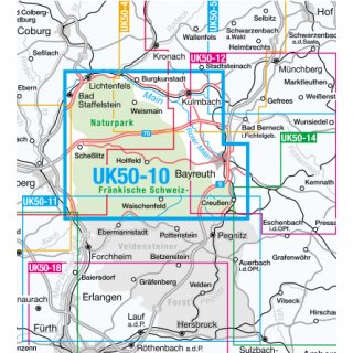 UK 50-10   NP Frnkische Schweiz/Veldensteiner Forst, Nrdl. Teil 1:50.000