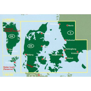 Dänemark - Grönland - Färöer 1:400.000