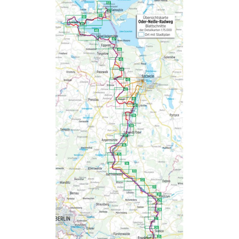 Oder-Neiße-Radweg 1:75.000 - LandkartenSchropp.de Online Shop