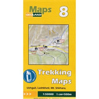08 Ushguli, Lashkheti, Mt. Shkhara 1:50.000