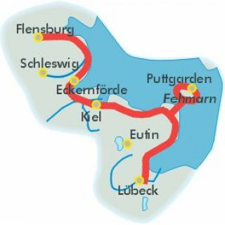 Ostseeksten-Radweg 1 (Schleswig-Holstein) - 1:50.000