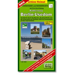 196  Radfernweg: Berlin-Usedom 1:50.000