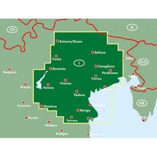 Venetien - Udine - Venedig - Padua 1:150.000