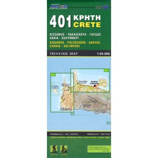 401 Kreta: Kissamos-Paleochora-Gavdos-Chania-Kolimvari 1:50.000