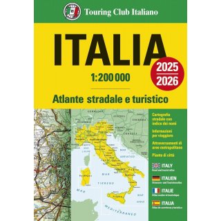 Italia (Italien) 1:200.000 Straenatlas  2025/2026