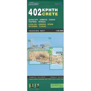 402 Kreta: Lefka Ori-Samaria-Sfakia-Rethimno-Plakias 1:50.000