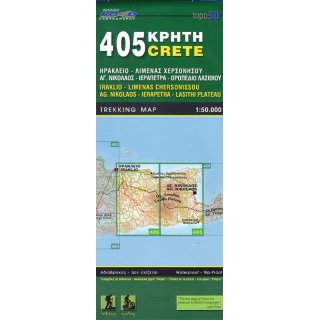 405 Kreta: Iraklio, Limenas Chersonissou, Ag. Nikolaos, Ierapetra, Lasithi Plateau 1:50.000