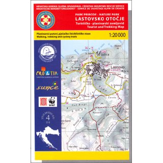 Lastovo-Inseln Naturpark 1:20.000