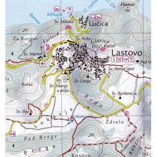 Lastovo-Inseln Naturpark 1:20.000