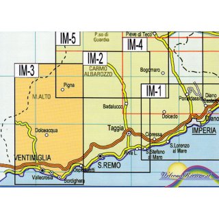 IM3 Ventimiglia, Bordighera, Ospedaletti, Valli Roja e Nervia 1:25.000