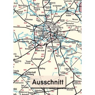 Gesamtdeutsche Kursbuchkarte 1970 (gefaltete Karte)