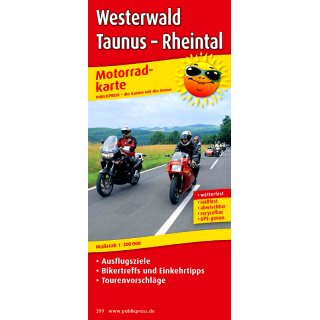 Westerwald, Taunus, Rheintal 1:200.000