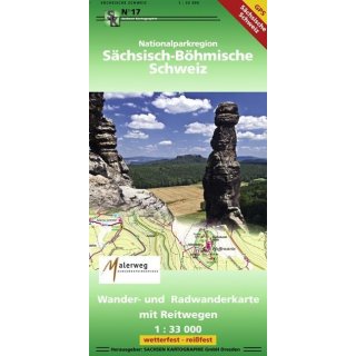 017 Nationalparkregion S&auml;chsisch-B&ouml;hmische Schweiz 1:33.000
