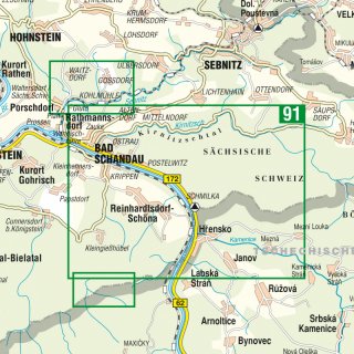 91 Hintere Schsische Schweiz, Blatt 1. 1:15.000