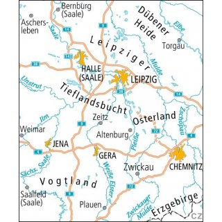 13 Saale / Westliches Erzgebirge 1:150.000