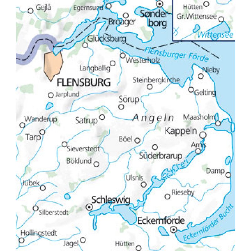9 Flensburg/Schleswig 150.000 LandkartenSchropp.de Online Shop