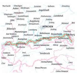 Bodensee-Königssee-Radweg 1:50.000