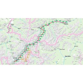 Inn-Radweg 1 - Vom Malojapass durchs Engadin nach Innsbruck 1:50.000