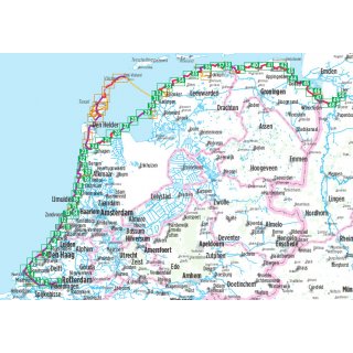 Nordseeküsten-Radweg 1 (Niederlande) 1:50.000