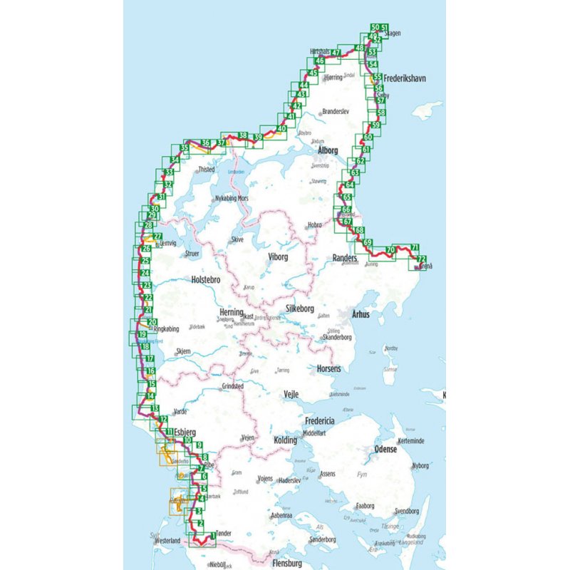 Radwanderführer Nordseeküsten-Radweg 4 (Dänemark) Bikeline