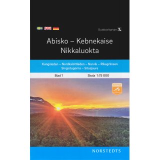 1 Kungsleden: Abisko Kebnekaise Nikkaluokta 1:75.000