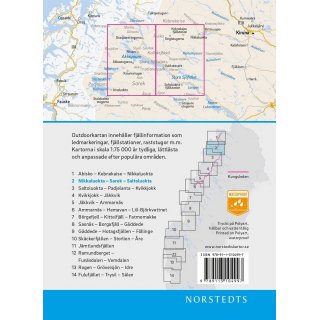 2 Kungsleden: Nikkaluokta Sarek Saltoluokta 1:75.000