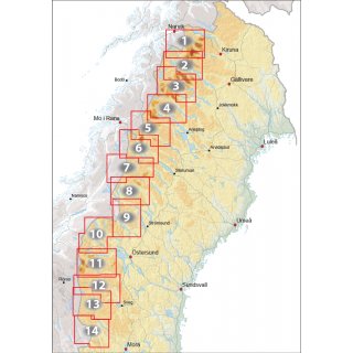 3 Kungsleden: Saltoluokta Padjelanta Kvikkjokk 1:75.000