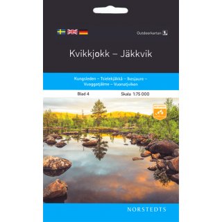 4 Kungsleden: Kvikkjokk J&auml;kkvik 1:75.000